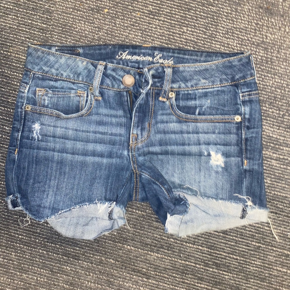American eagle distressed jean shorts